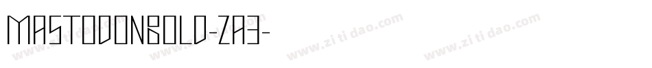 MastodonBold-Za3字体转换