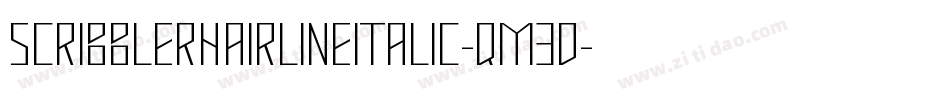 ScribblerHairlineItalic-qM3d字体转换