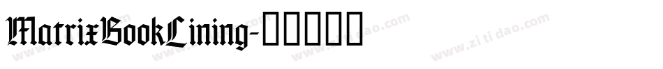 MatrixBookLining字体转换