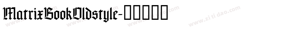 MatrixBookOldstyle字体转换