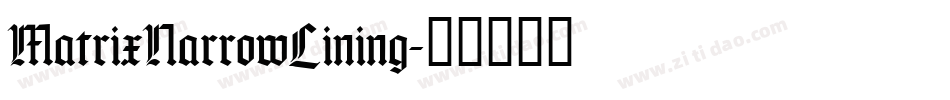 MatrixNarrowLining字体转换