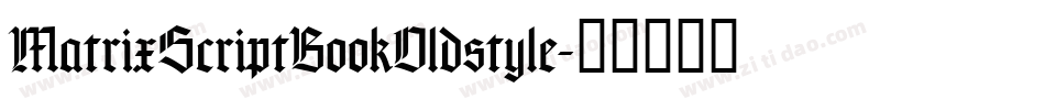 MatrixScriptBookOldstyle字体转换
