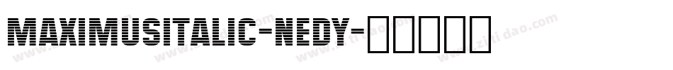 MaximusItalic-nEDY字体转换