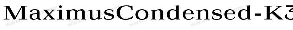 MaximusCondensed-K31W字体转换