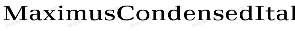 MaximusCondensedItalic-vEKZ字体转换