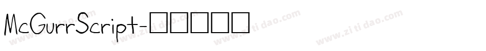 McGurrScript字体转换