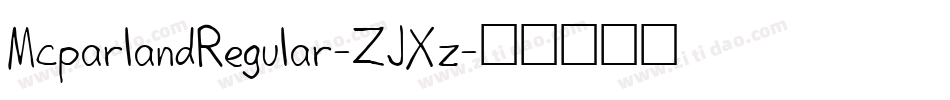 McparlandRegular-ZJXz字体转换