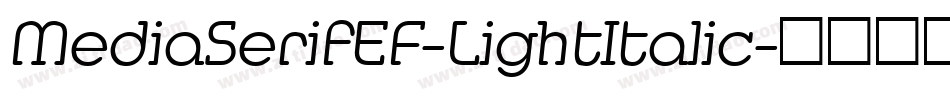 MediaSerifEF-LightItalic字体转换
