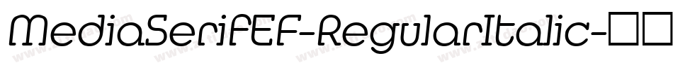 MediaSerifEF-RegularItalic字体转换
