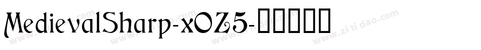 MedievalSharp-xOZ5字体转换