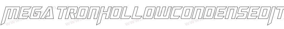 MegatronHollowCondensedItalic-lEm0字体转换