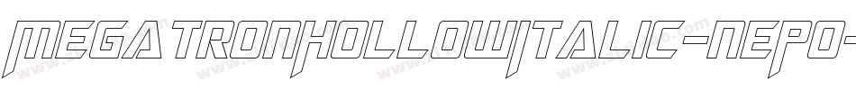 MegatronHollowItalic-nEP0字体转换