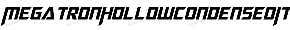 MegatronHollowCondensedItalic-lEm0字体转换