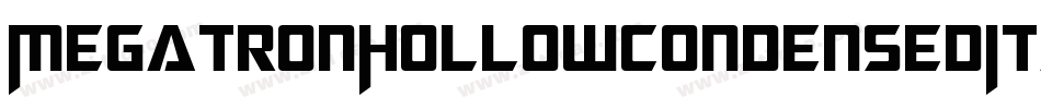 MegatronHollowCondensedItalic-lEm0字体转换