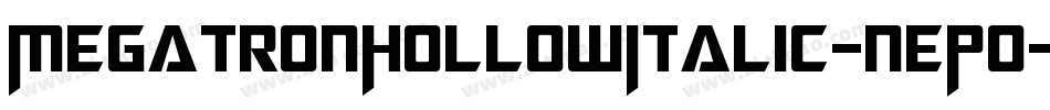 MegatronHollowItalic-nEP0字体转换