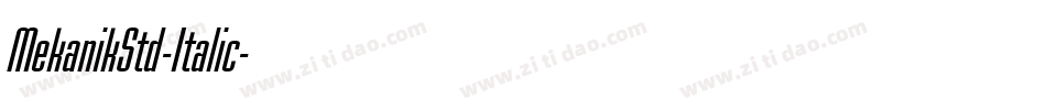 MekanikStd-Italic字体转换