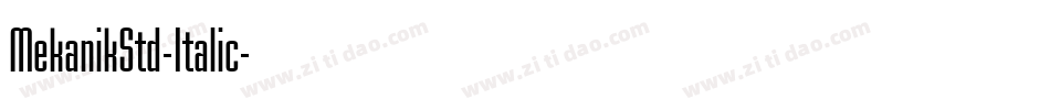 MekanikStd-Italic字体转换