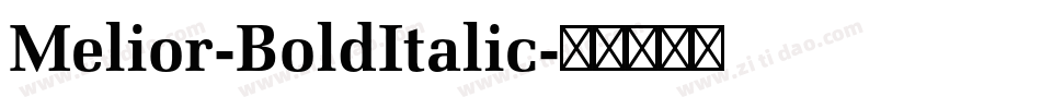 Melior-BoldItalic字体转换