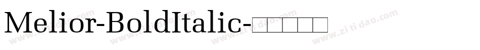 Melior-BoldItalic字体转换