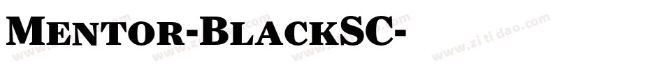 Mentor-BlackSC字体转换