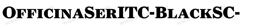 OfficinaSerITC-BlackSC字体转换