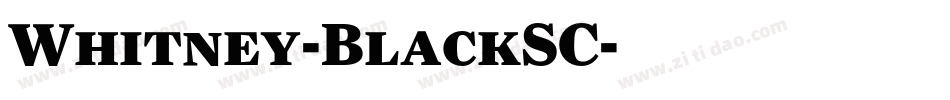 Whitney-BlackSC字体转换