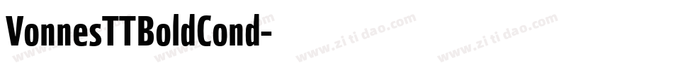 VonnesTTBoldCond字体转换