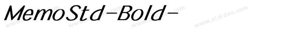 MemoStd-Bold字体转换