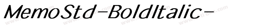 MemoStd-BoldItalic字体转换