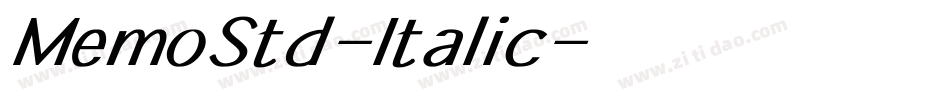 MemoStd-Italic字体转换