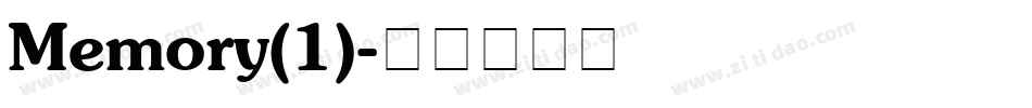 Memory(1)字体转换