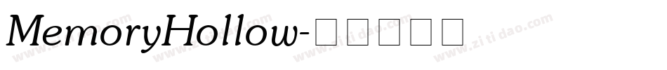 MemoryHollow字体转换