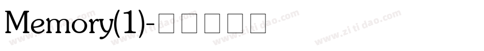 Memory(1)字体转换