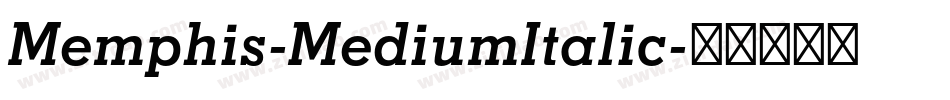 Memphis-MediumItalic字体转换