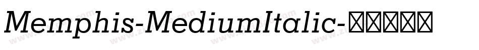 Memphis-MediumItalic字体转换