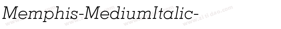 Memphis-MediumItalic字体转换