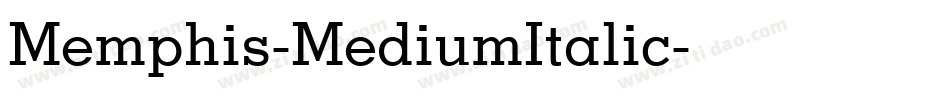 Memphis-MediumItalic字体转换