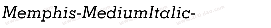 Memphis-MediumItalic字体转换