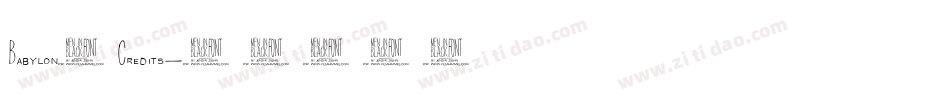 Babylon5Credits字体转换
