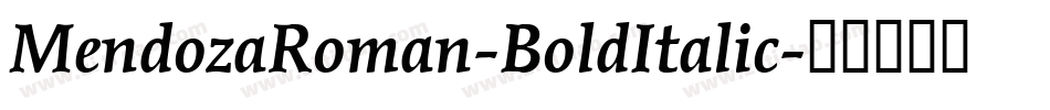 MendozaRoman-BoldItalic字体转换