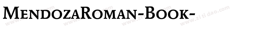 MendozaRoman-Book字体转换