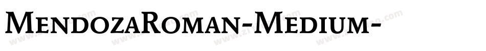 MendozaRoman-Medium字体转换