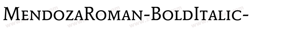 MendozaRoman-BoldItalic字体转换