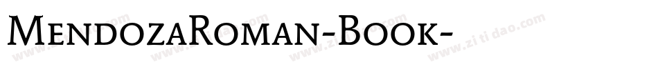 MendozaRoman-Book字体转换