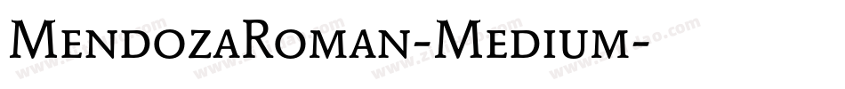 MendozaRoman-Medium字体转换