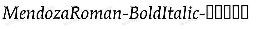 MendozaRoman-BoldItalic字体转换