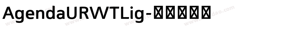AgendaURWTLig字体转换