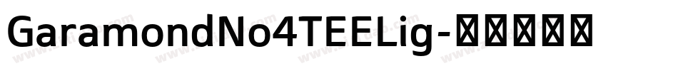 GaramondNo4TEELig字体转换