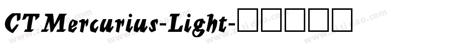 CTMercurius-Light字体转换