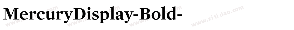 MercuryDisplay-Bold字体转换